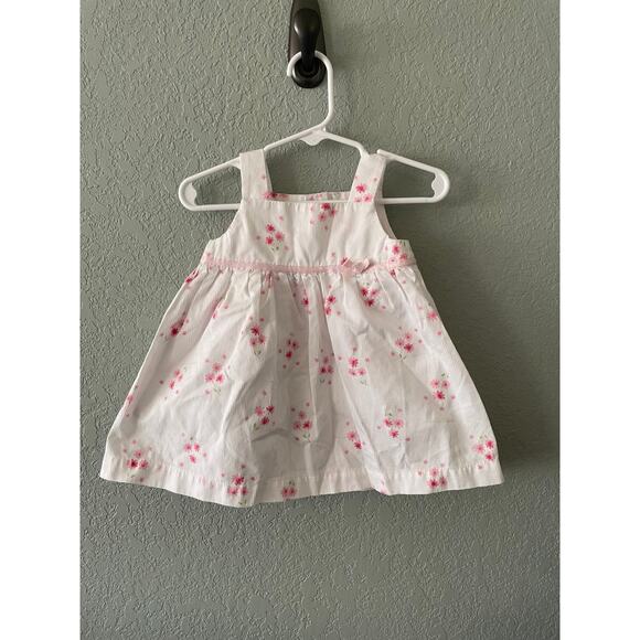 Carter's Other - Carter's Girls 6 Months Dress White Pink Floral Corduroy Summer Sleeveless